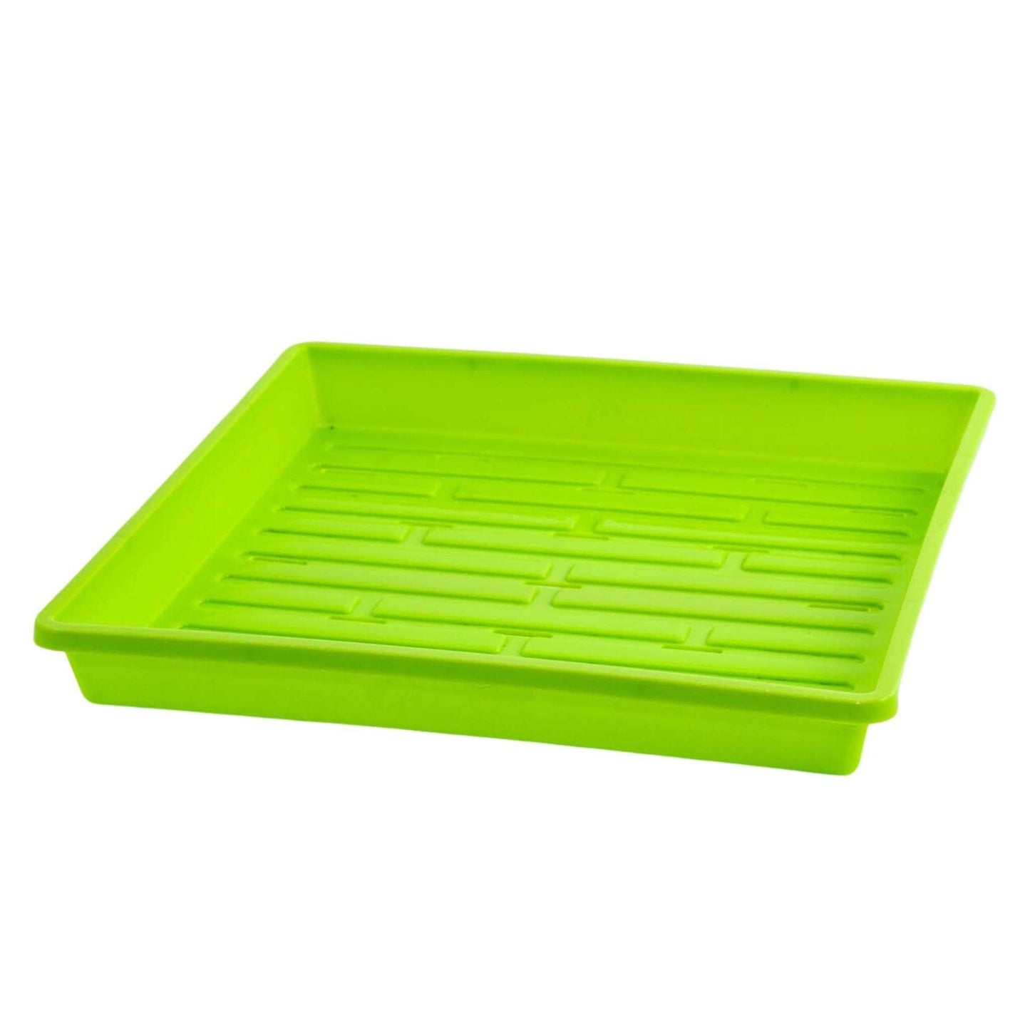 1010 Shallow Seed Trays 10 Trays / Green / With Holes Bootstrap Farmer