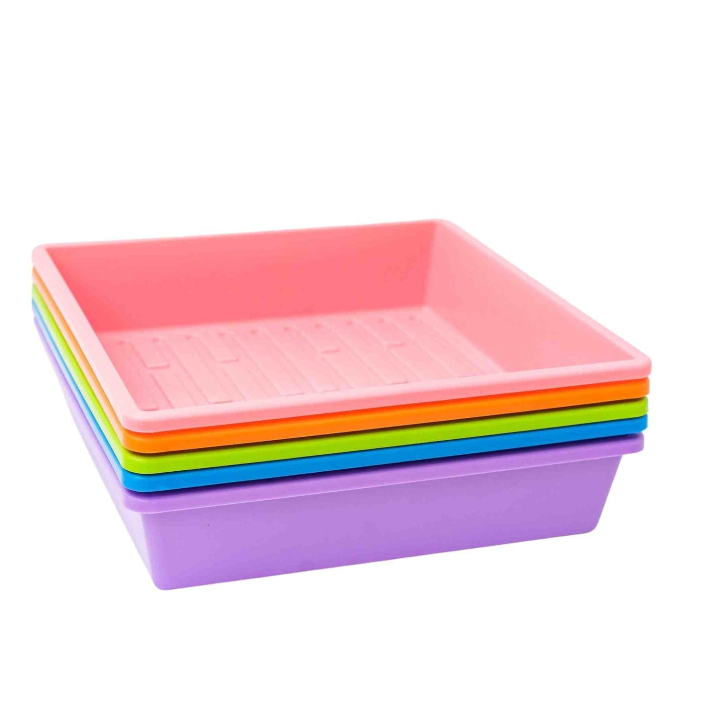1010 Trays 2.5" Deep Trays Extra Strength 10 Trays / Multi-Color / No Holes Bootstrap Farmer
