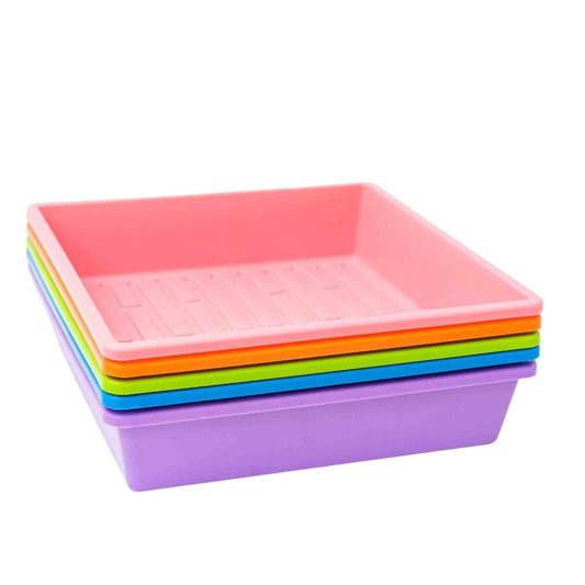 1010 Trays 2.5" Deep Trays Extra Strength 10 Trays / Multi-Color / No Holes Bootstrap Farmer