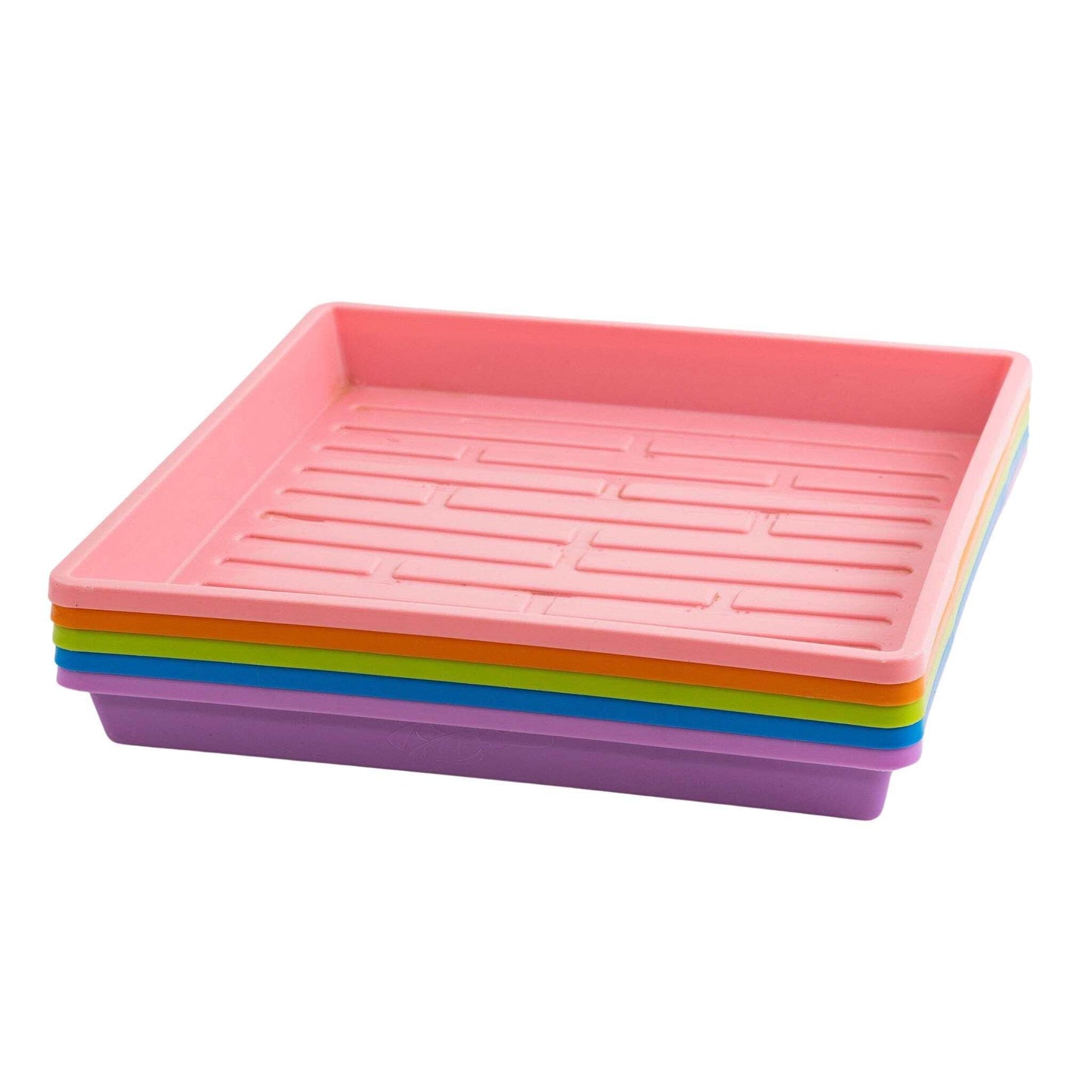 1010 Shallow Seed Trays 10 Trays / Multi-Color / No Holes Bootstrap Farmer