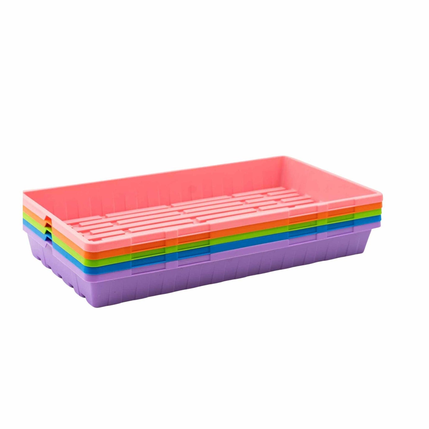 1020 Seed Starting Trays Multi-Color / 5 Trays / With Holes Bootstrap Farmer