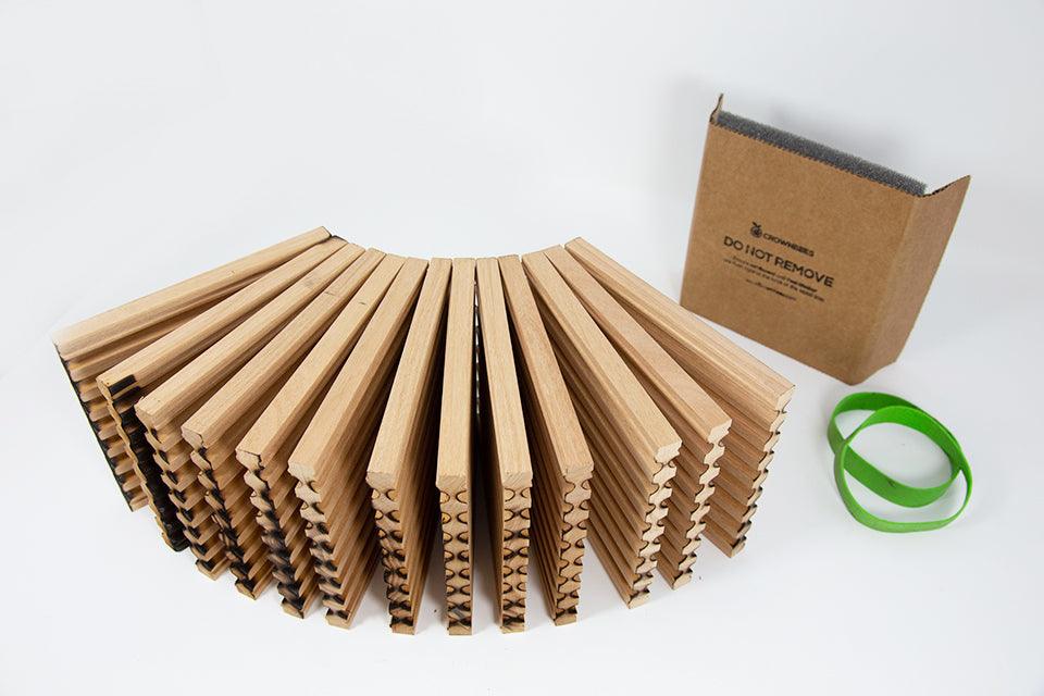 Spring Reusable Wood Trays for Mason Bees - 8mm CrownBees