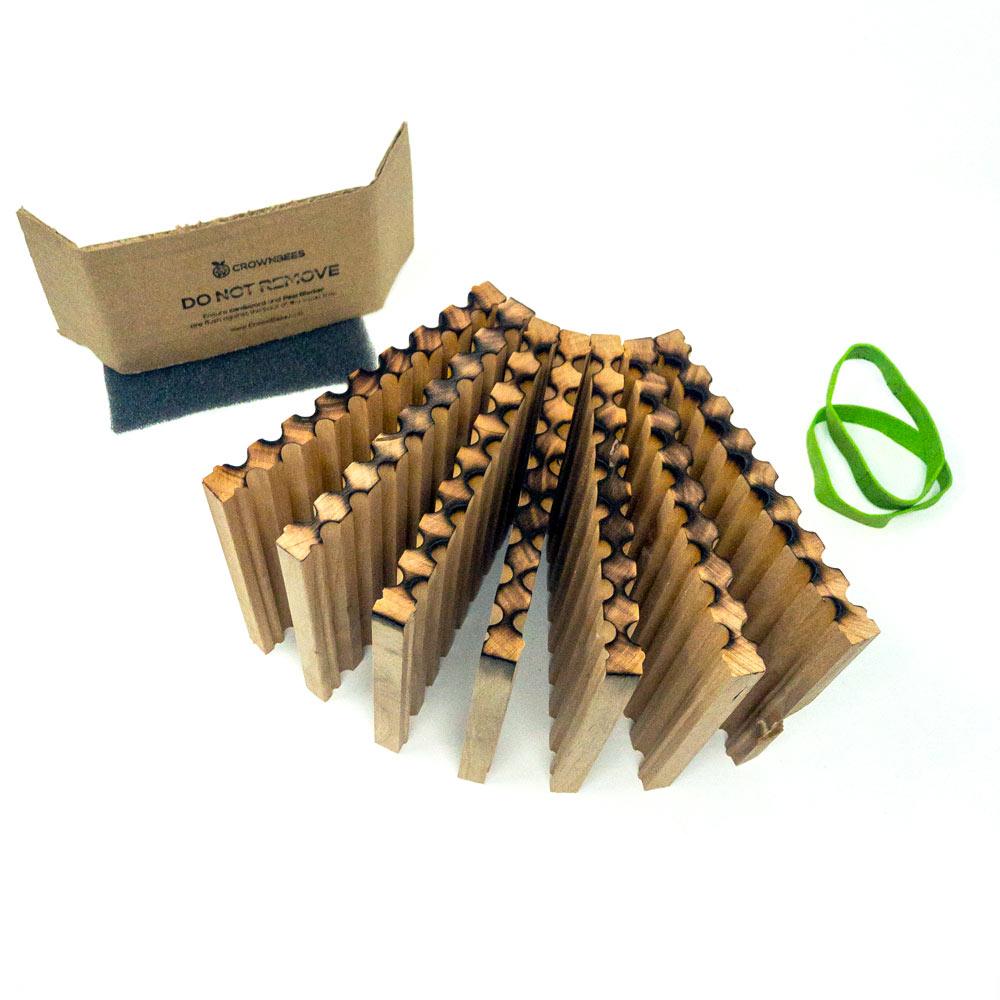 Spring Reusable Wood Trays for Mason Bees - 8mm CrownBees