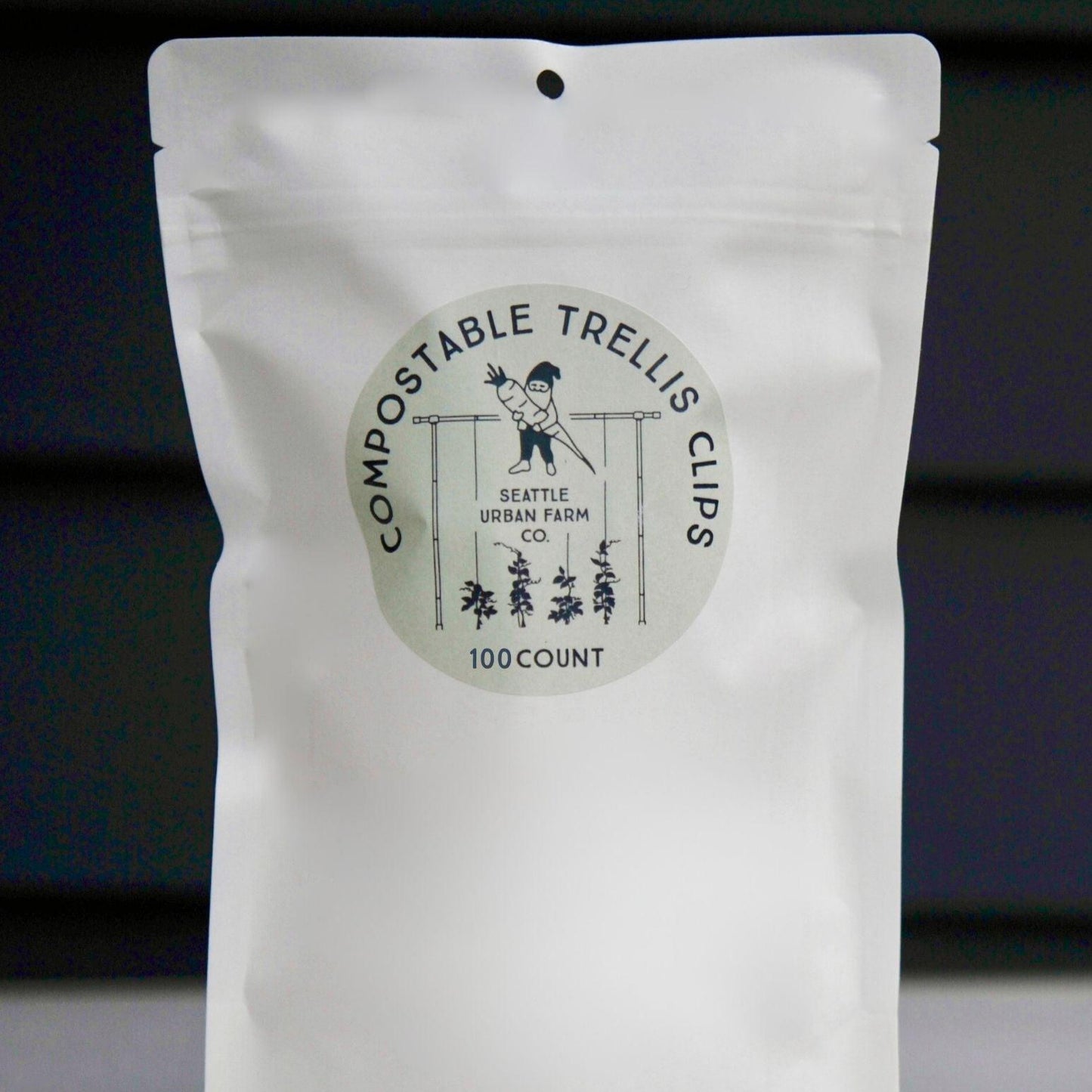 Compostable Trellis Clips - 100 Clip Bag Seattle Urban Farm