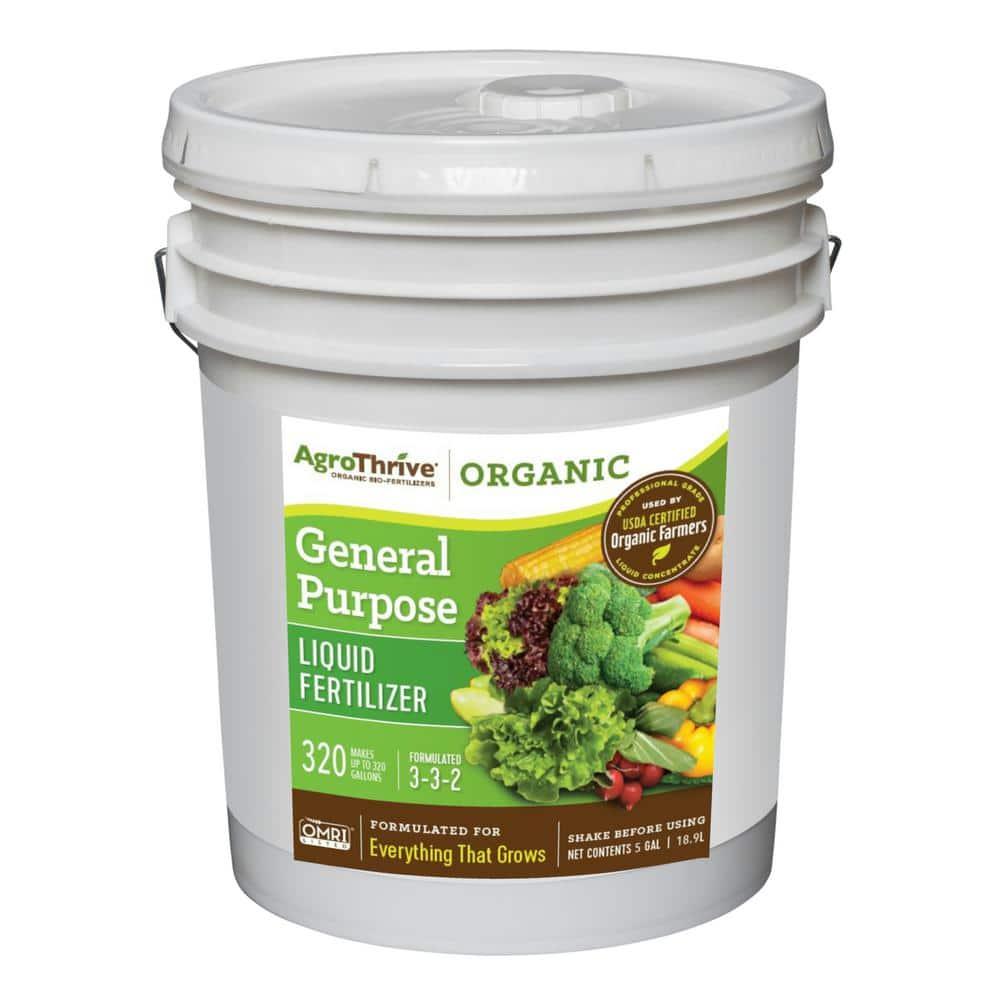grow organic liquid fertilizer AgroThrive General Purpose Fertilizer (5 gal)