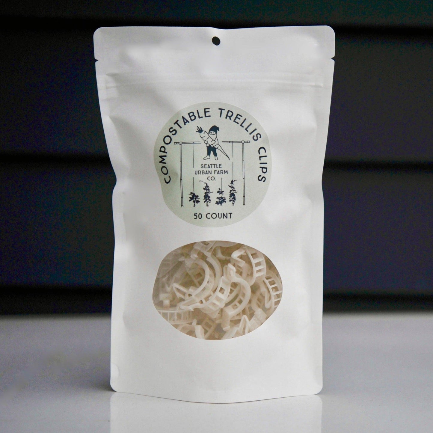 Compostable Trellis Clips - 50 Clip Bag Seattle Urban Farm