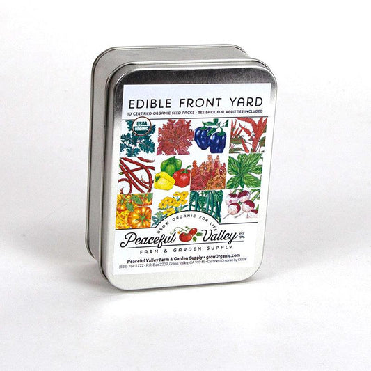 Gift Seed Tin - Edible Front Yard Collection Peaceful Valley