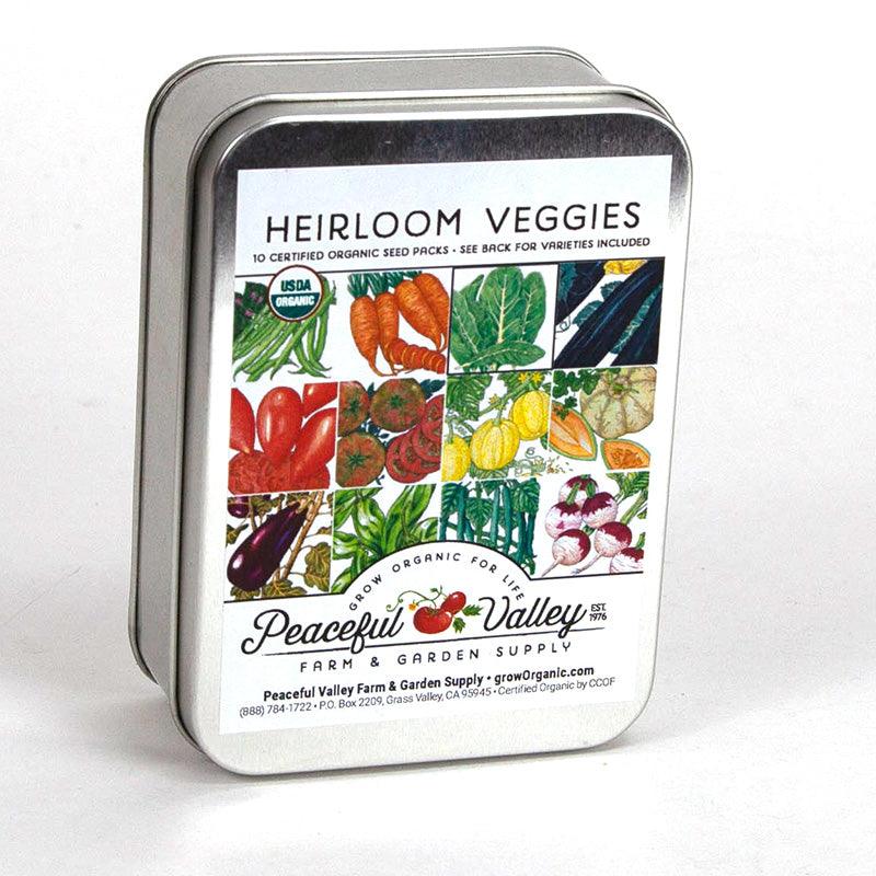 Gift Seed Tin - Heirloom Veggies Peaceful Valley