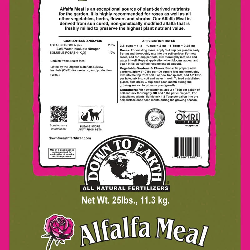 Alfalfa Meal (25 lb Bag) Down to Earth