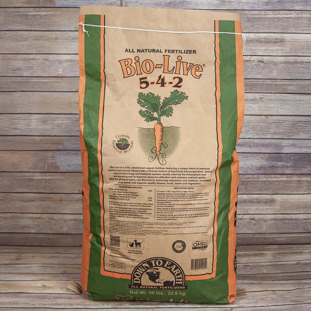 bio fertilizer for plants Down to Earth Bio-Live Fertilizer (50 lb)