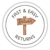 Fast and easy returns trust badge