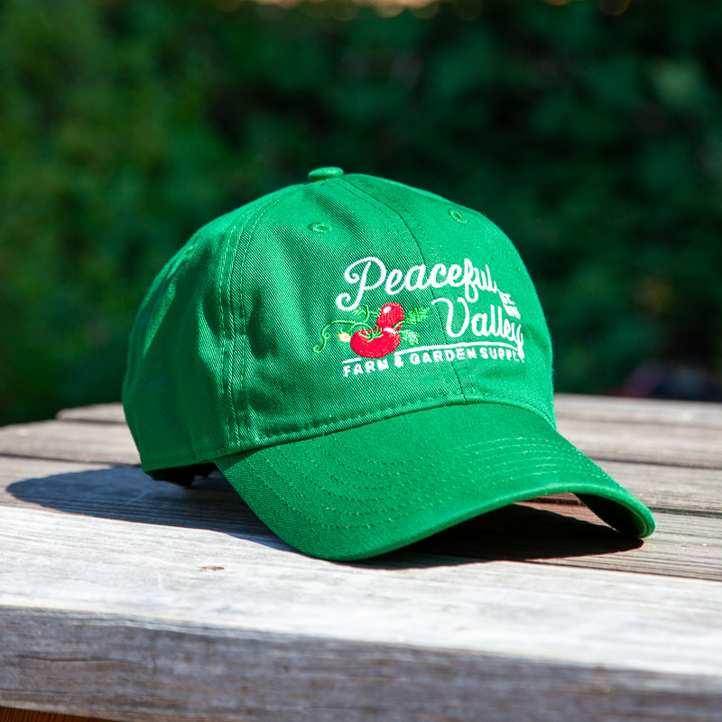 Peaceful Valley Organic Green Cotton Ball Cap Peaceful Valley