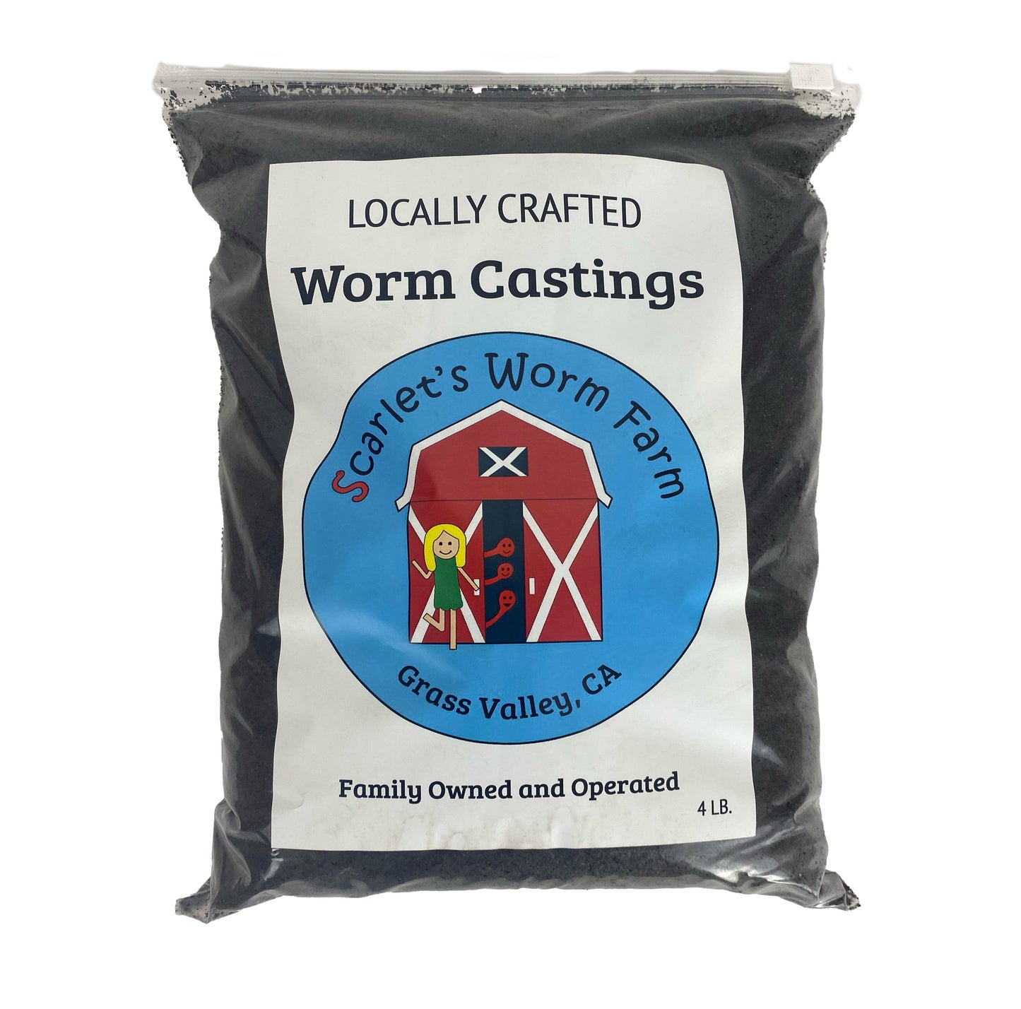 Scarlet's Worm Farm - Worm Castings (4lb) Scarlet's Worm Farm