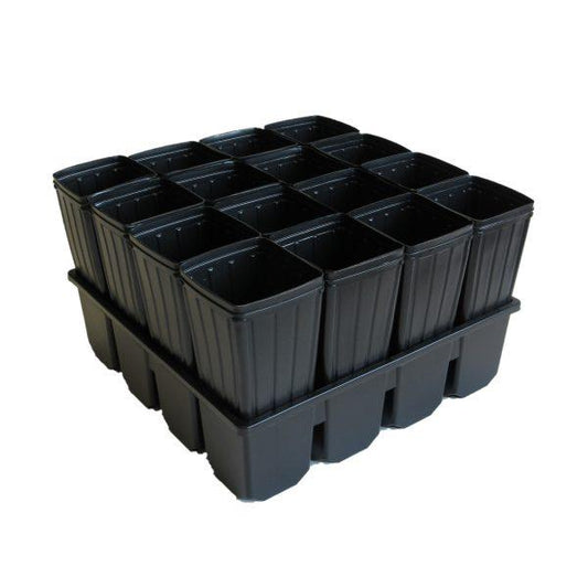 16 Pocket Tray with 16 Mini Corner Hole Treepots PV Drop Ship