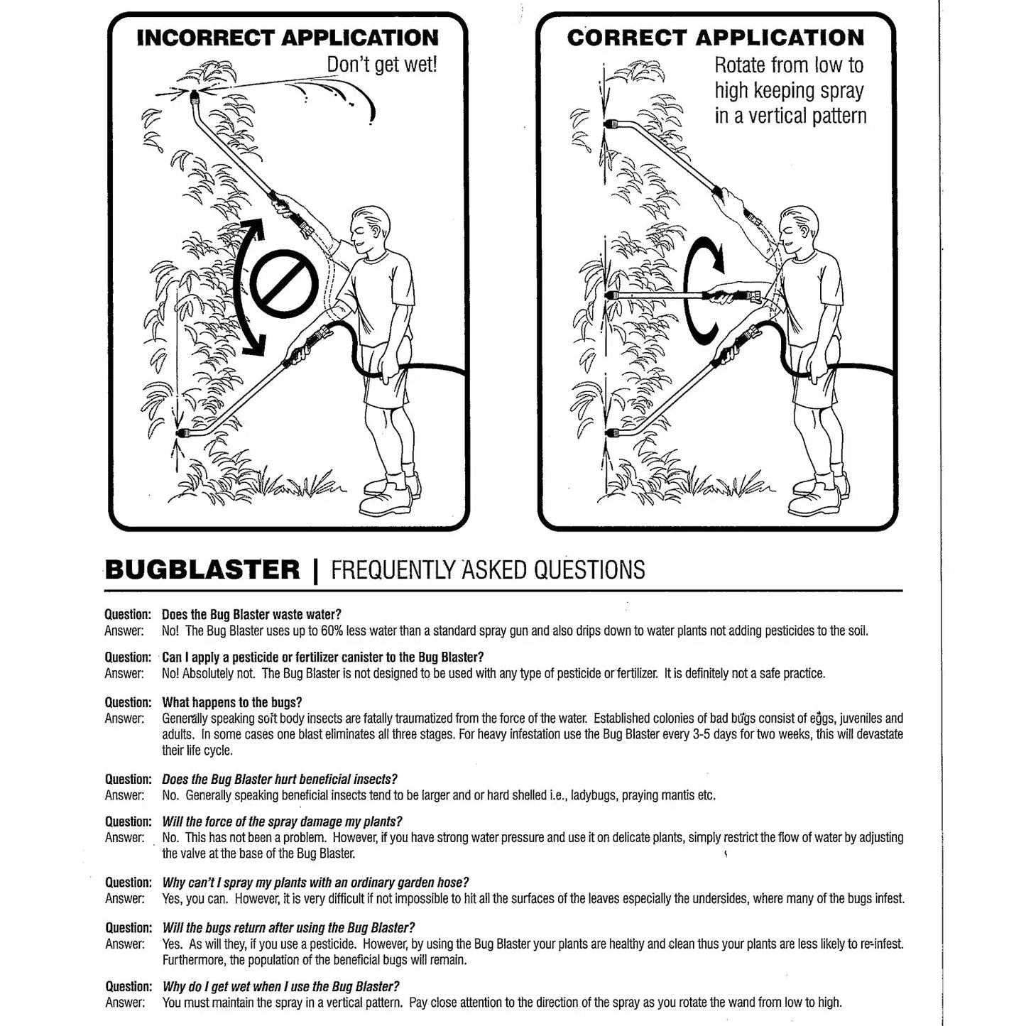 Bug Blaster Spray Nozzle Grow Organic
