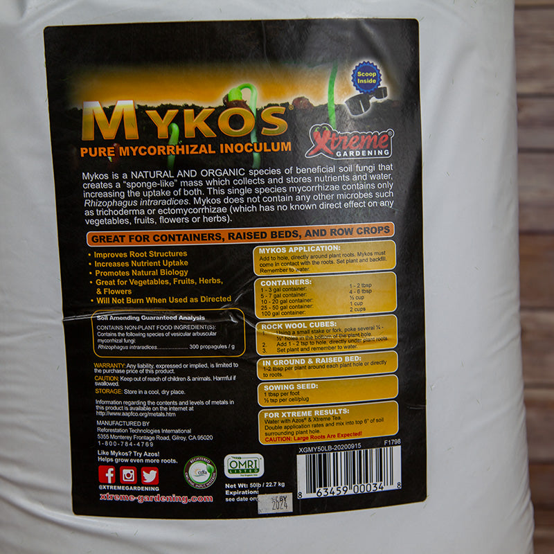 Mykos Mycorrhizae Granular (50 lb) - Grow Organic