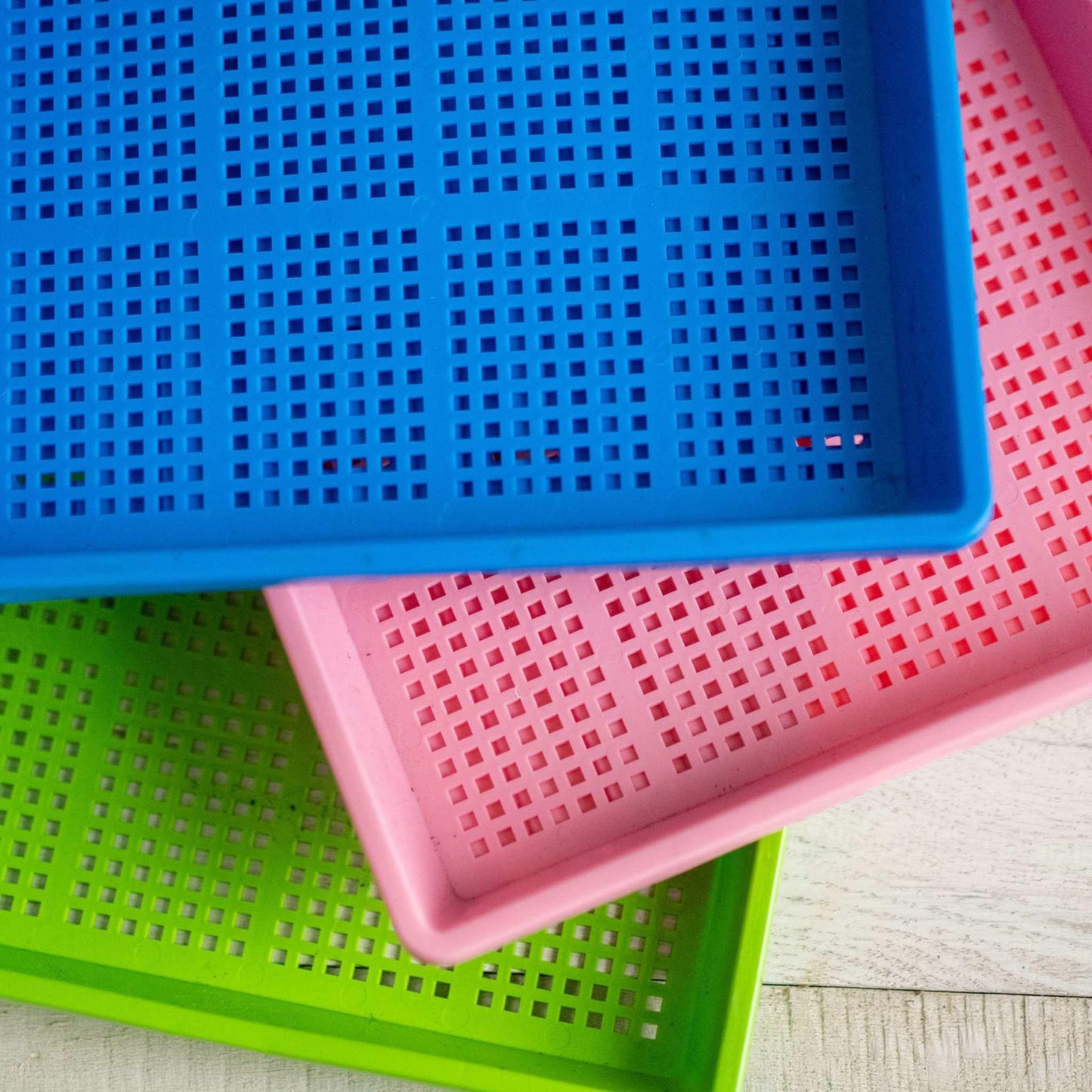 1020 Mesh Trays Shallow Extra Strength Colors 1" Deep Bootstrap Farmer