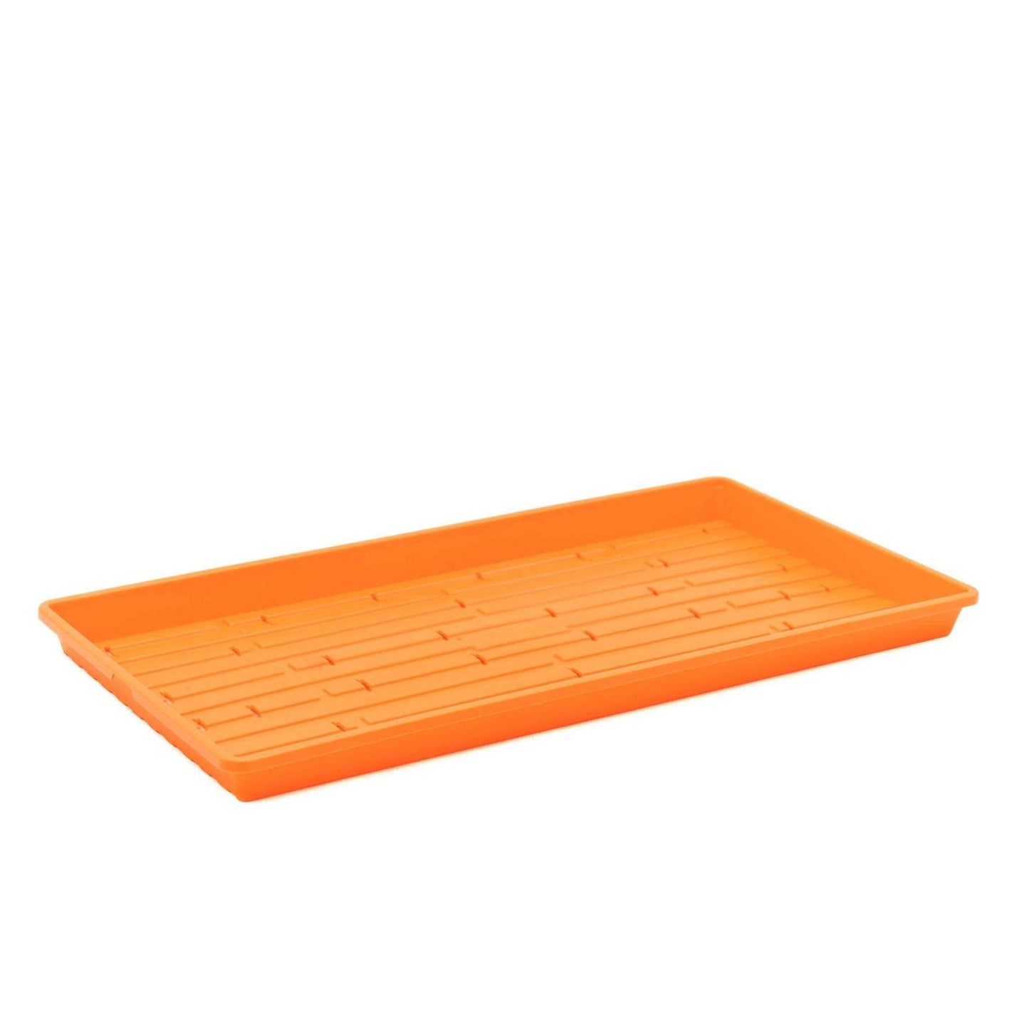 1020 Microgreen Trays Shallow Extra Strength Orange / 10 Trays / With Holes Bootstrap Farmer