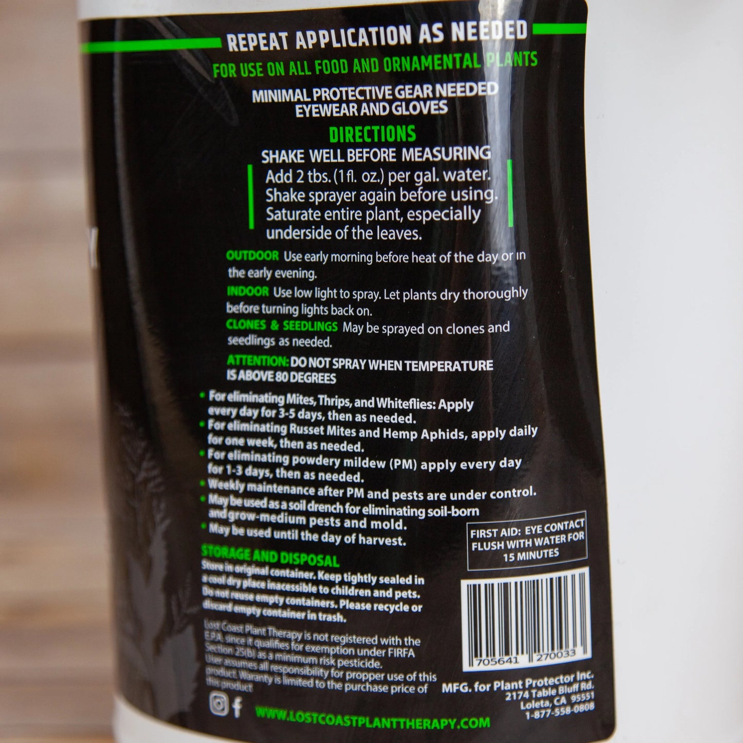 Lost Coast Plant Thearapy 1 Gallon Grow Organic