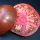 Pink Berkeley Tie Dye Tomato cut and on display