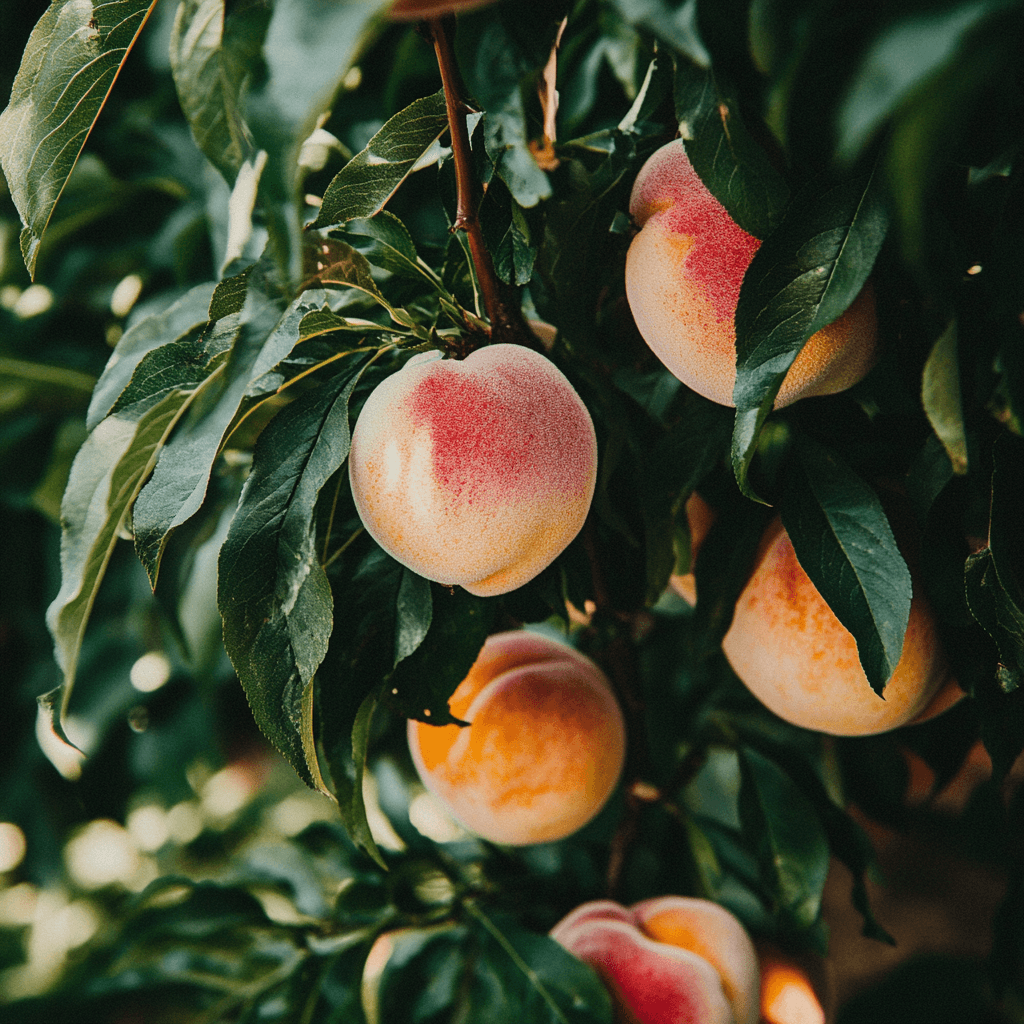 Low Chill Requirement Peaches, 5 on 1 Multiple Grafted Fruit Tree Grow Organic