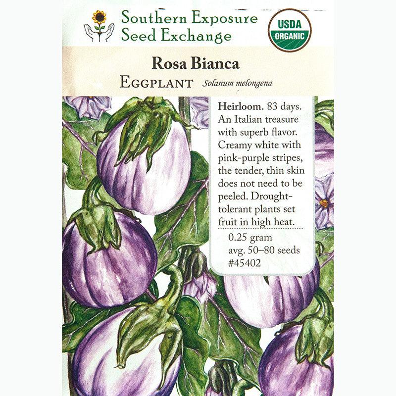 Rosa Bianca Eggplant Seeds (Organic) Southern Exposure Seed Exchange