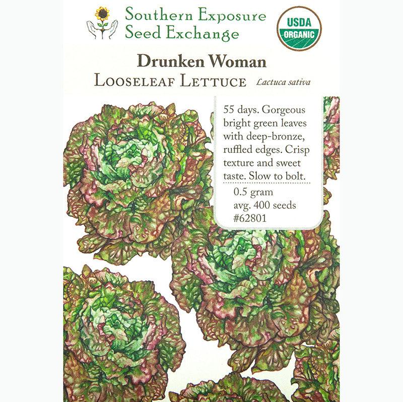 Drunken Woman Loose Leaf Lettuce Seeds (Organic) Southern Exposure Seed Exchange