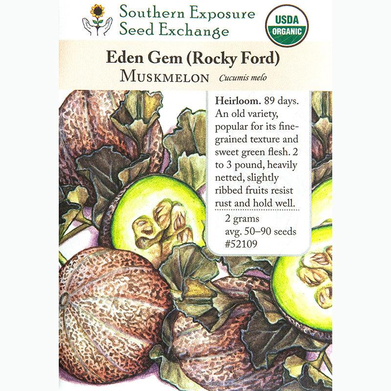 Eden Gem (Rocky Ford) Melon Seeds (Organic) Southern Exposure Seed Exchange