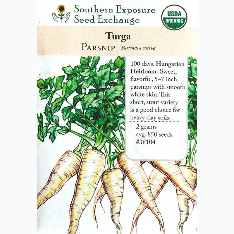 Turga Parsnip Seeds (Organic) Southern Exposure Seed Exchange