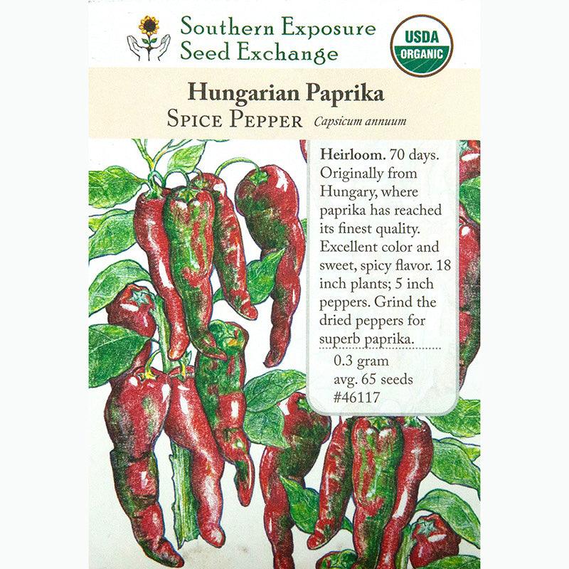 Hungarian Paprika Spice Pepper Seeds (Organic) Southern Exposure Seed Exchange