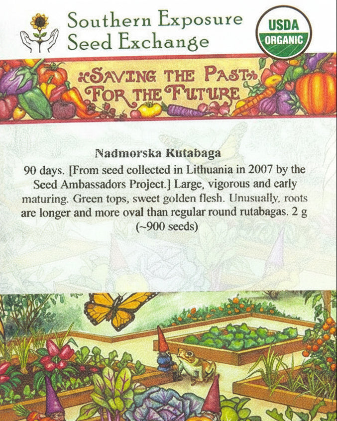 Nadmorska Rutabaga Seeds (Organic) Southern Exposure Seed Exchange