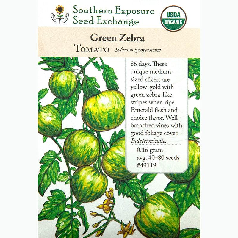 Green Zebra Tomato Seeds (Organic) Southern Exposure Seed Exchange