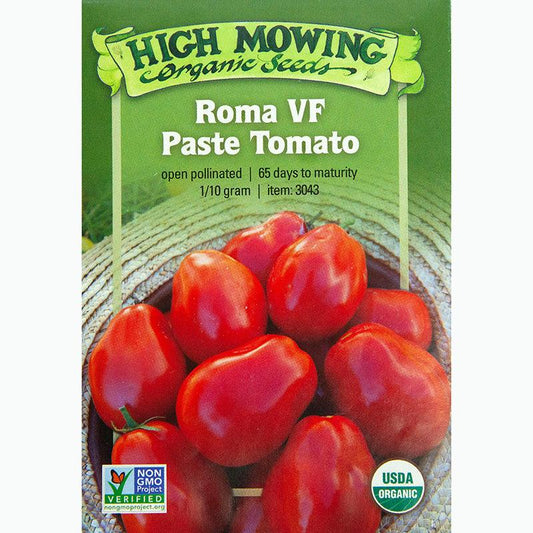 Roma VF Paste Tomato Seeds (Organic) High Mowing Seeds