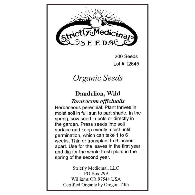 Wild Dandelion (Organic) Strictly Medicinal
