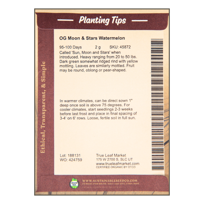 Moon & Stars Watermelon (Organic) True Leaf Market