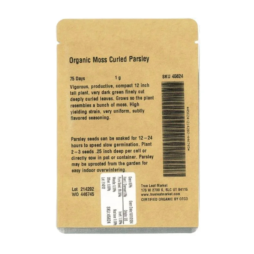 Moss Curled Parsley (Organic) True Leaf Market