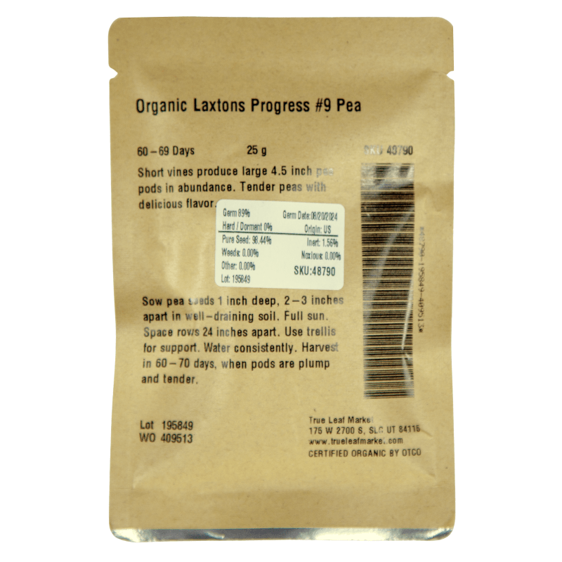 Progress #9 Pea (Organic) True Leaf Market