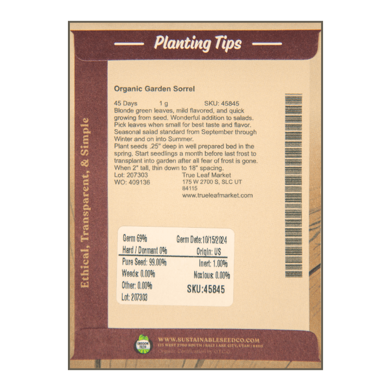 Sorrel (Organic) True Leaf Market