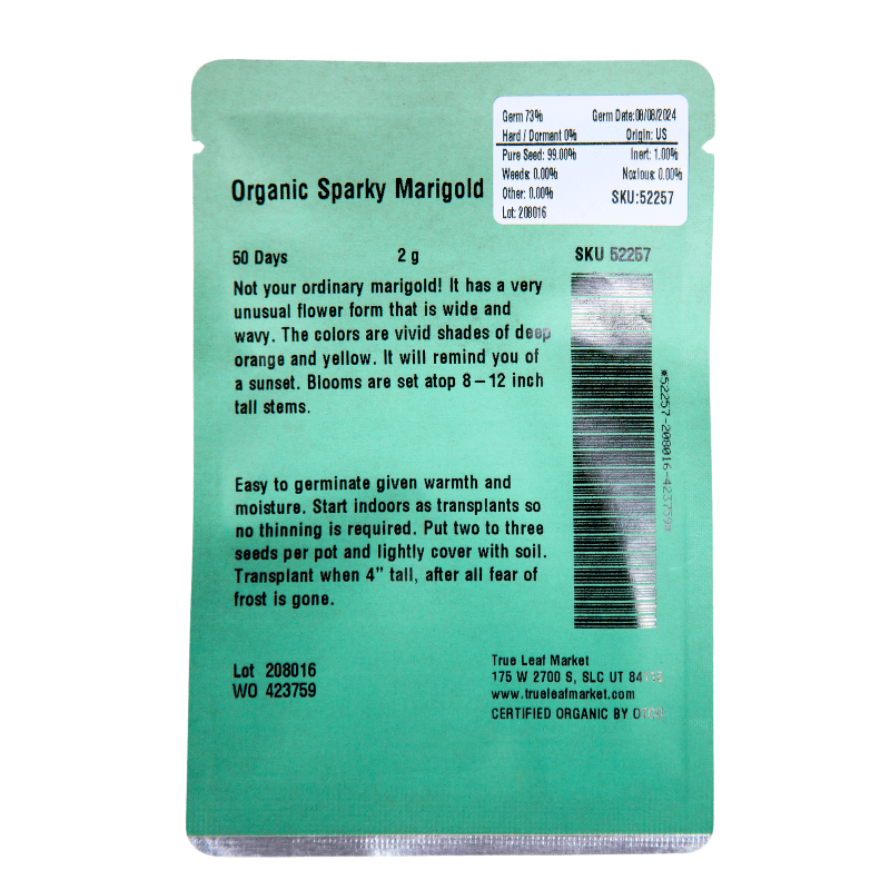 Sparky Marigold (Organic) True Leaf Market