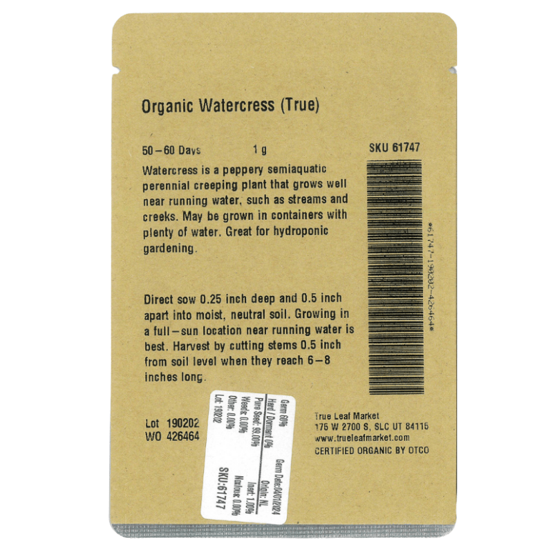 Watercress Greens (Organic) True Leaf Market