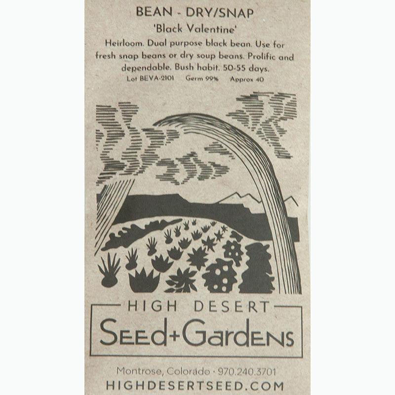Black Valentine Dry/Snap Bean Seeds High Desert Seed and Gardens