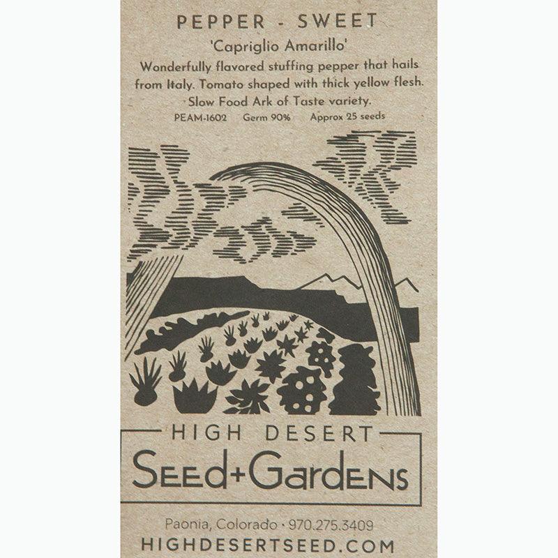 Capriglio Amarillo Sweet Pepper Seeds High Desert Seed and Gardens