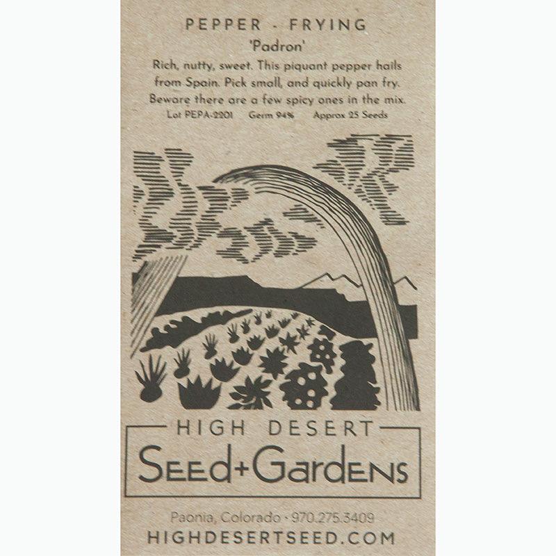 Padron Pepper Seeds High Desert Seed and Gardens