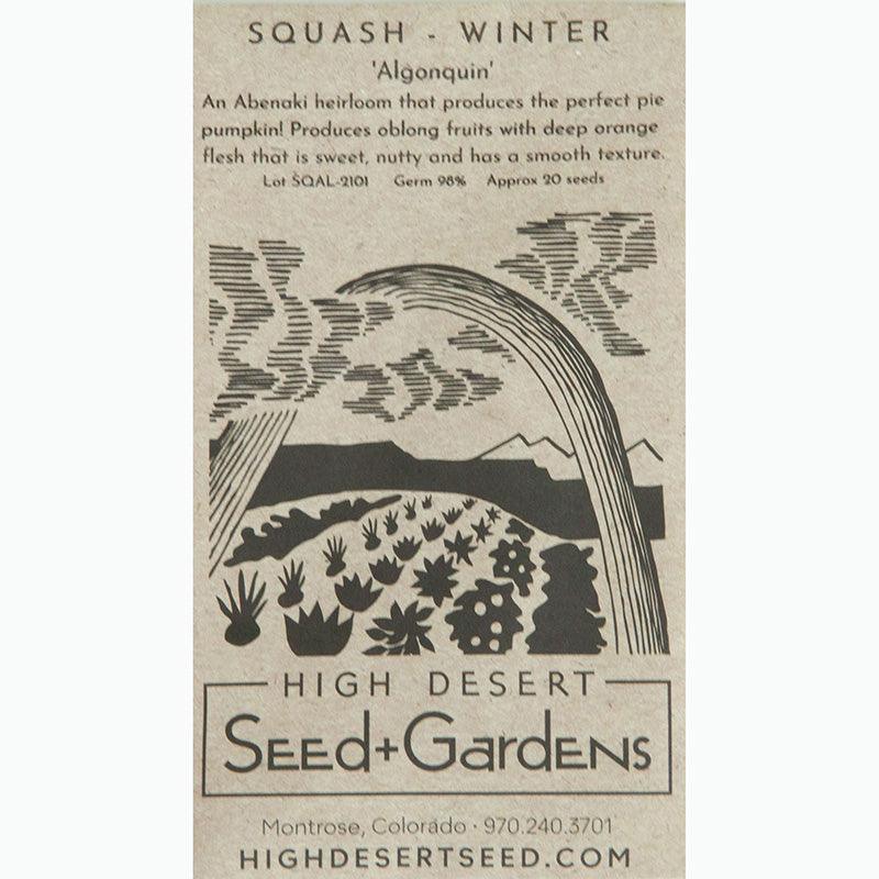 Algonquin Winter Squash Seeds High Desert Seed and Gardens