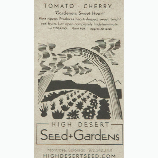 Seed Pack for Gardeners Sweet Heart Cherry Tomato By High Desert Seeds