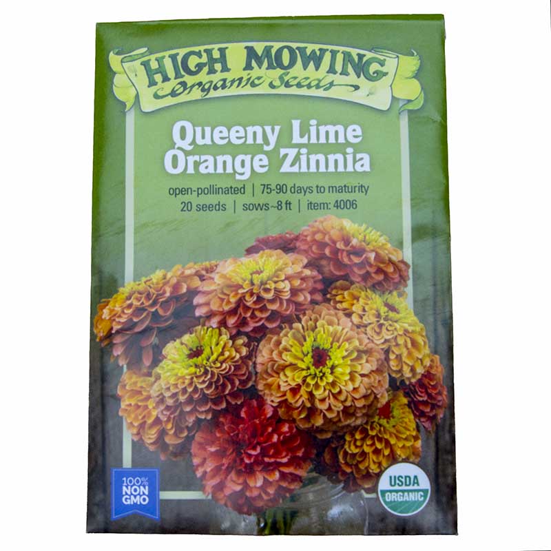 Queeny Lime Orange Zinnia Seeds (Organic) High Mowing Seeds