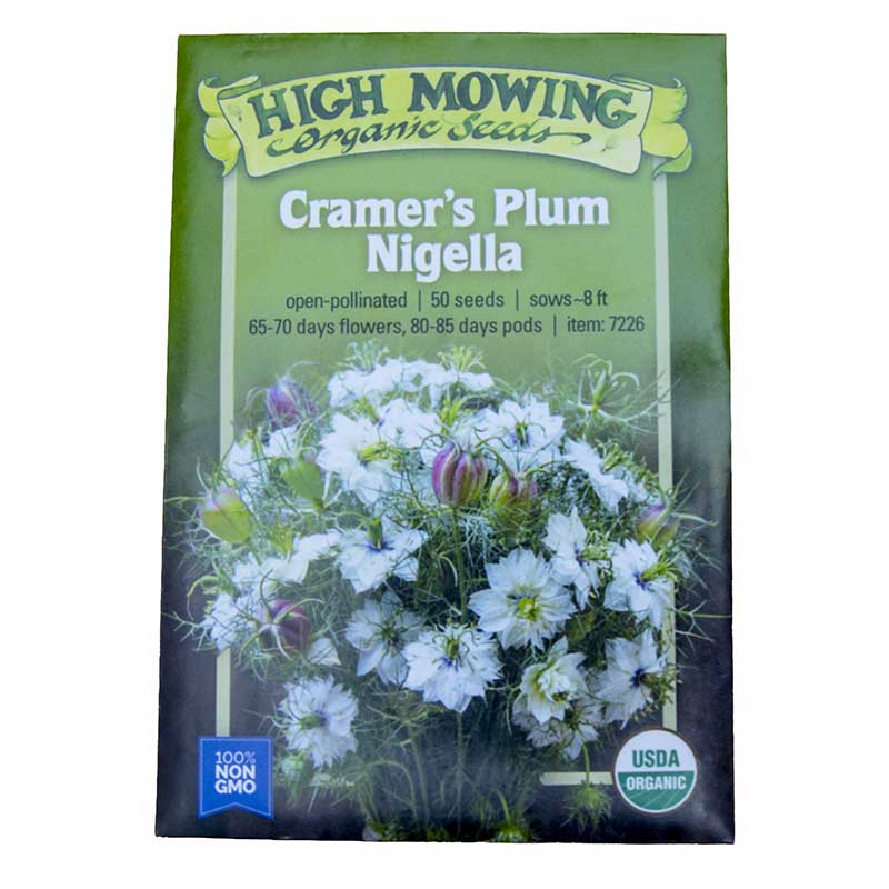 bag of flower seeds Organic Cramer's Plum Nigella Seeds – Grow Organic