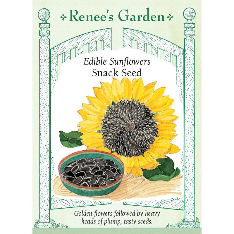 sunflower seed packets to plant Renee's Garden Edible Sunflowers Snack Seed Seeds