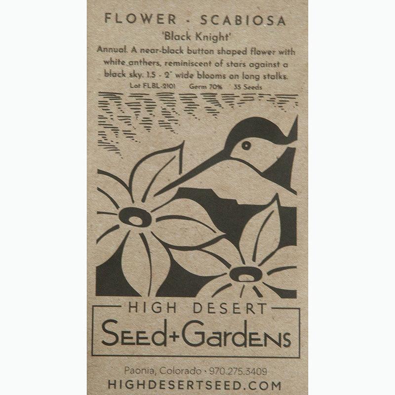 Black Knight Scabiosa Seeds High Desert Seed and Gardens