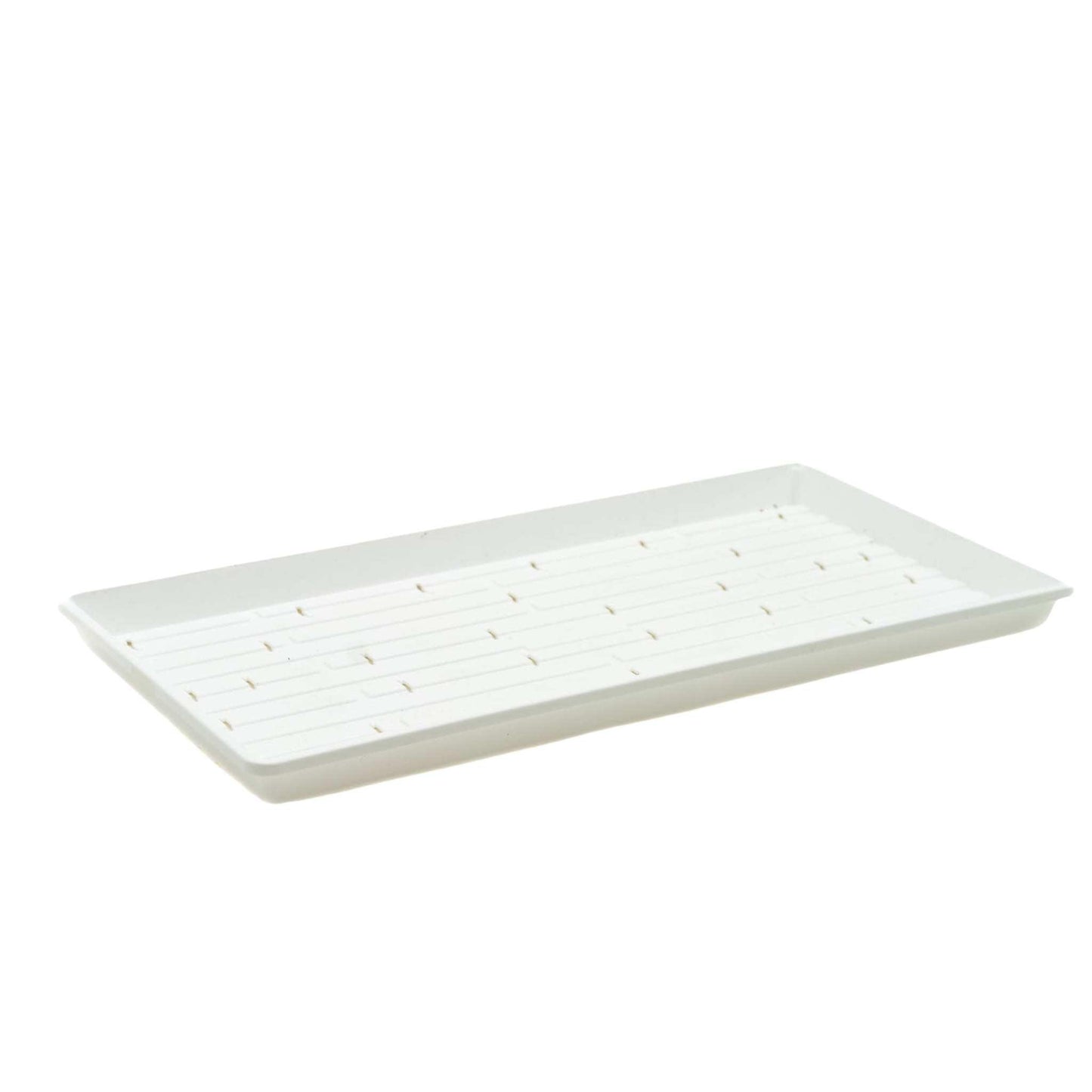 1020 Microgreen Trays Shallow Extra Strength White / 10 Trays / With Holes Bootstrap Farmer